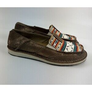 Ariat Cruiser Rose Gold Aztec Arrow Print Slip On Canvas Flat 10046918 Womens 8